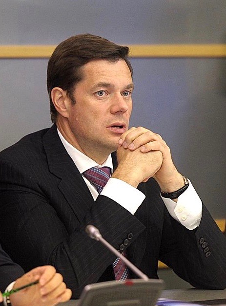 Severstal CEO Alexei Mordashov im Meeting mit der Stahlindustrie