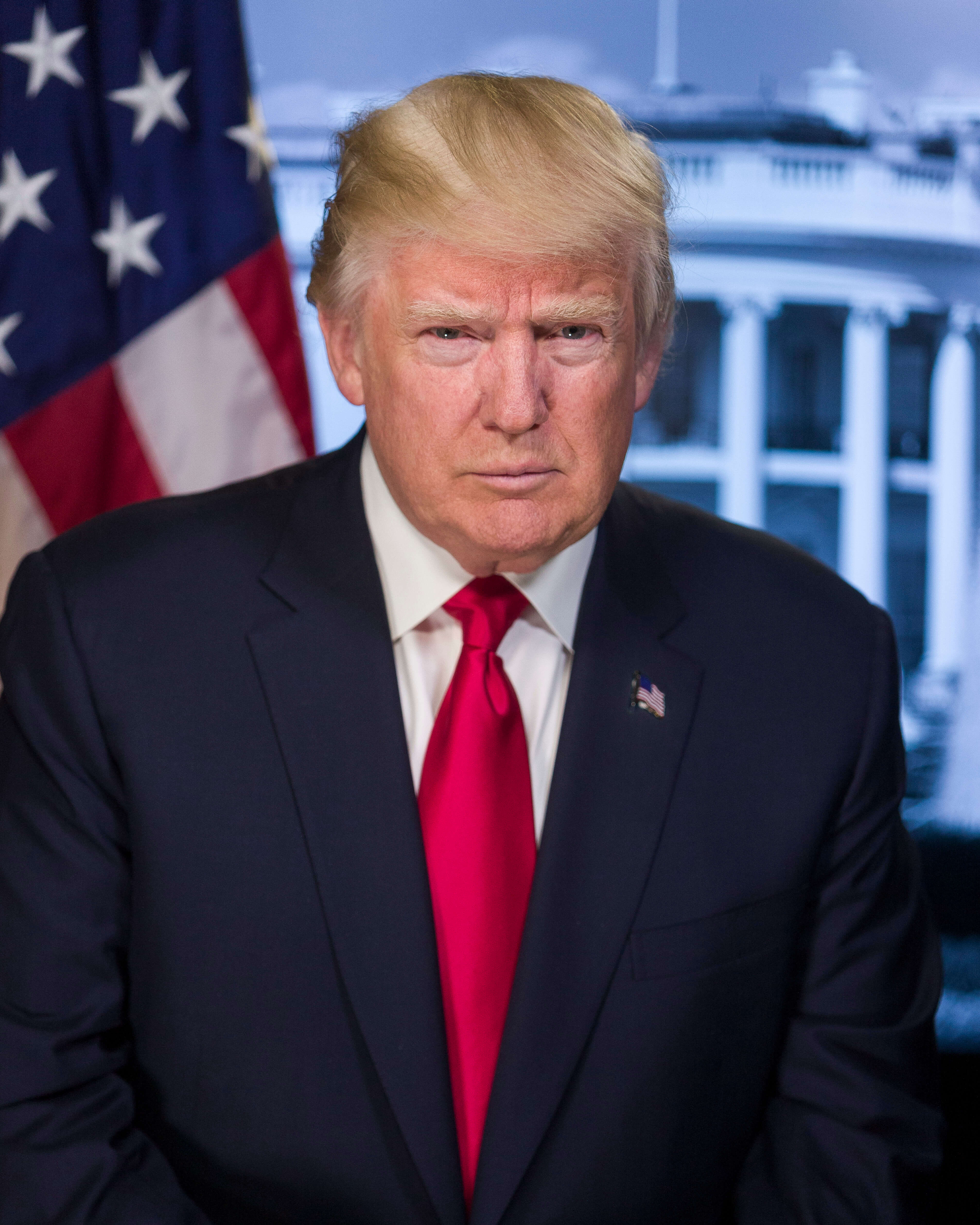 U.S. Präsident Donald Trump vor dem weissen Haus